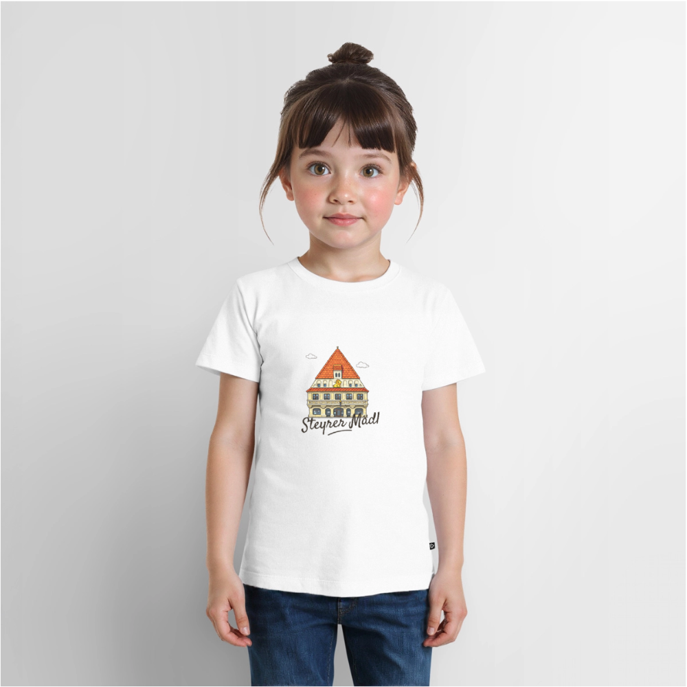 Steyrer Mädl Kinder Premium T-Shirt weiß - Weiß