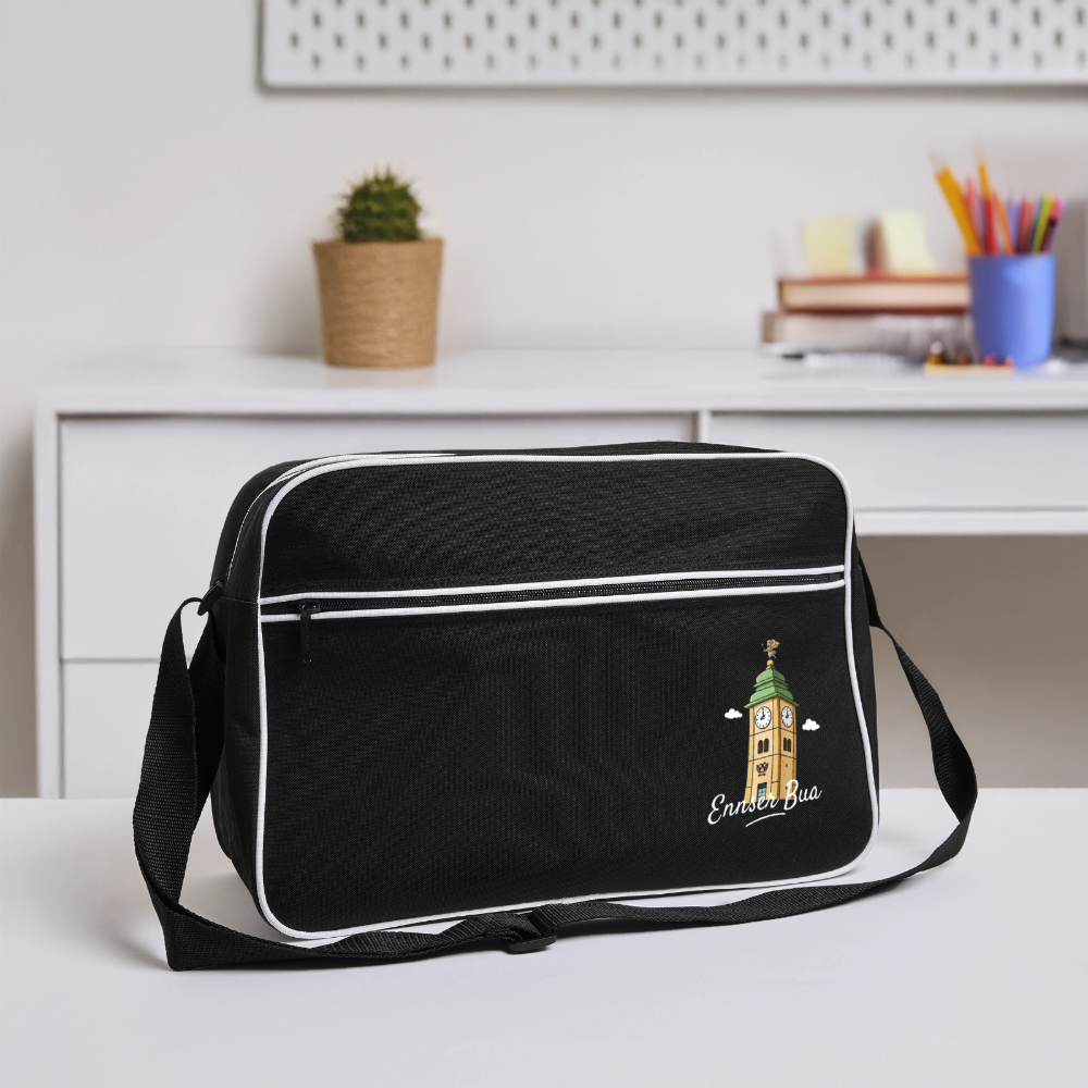 Ennser Bua Retro Tasche - black/white
