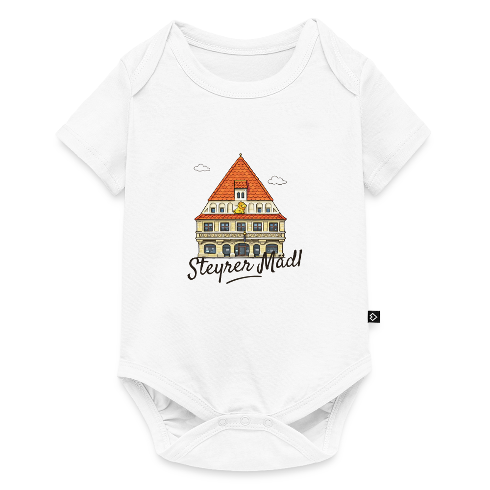Steyrer Mädl Baby Bio-Kurzarm-Body - Weiß