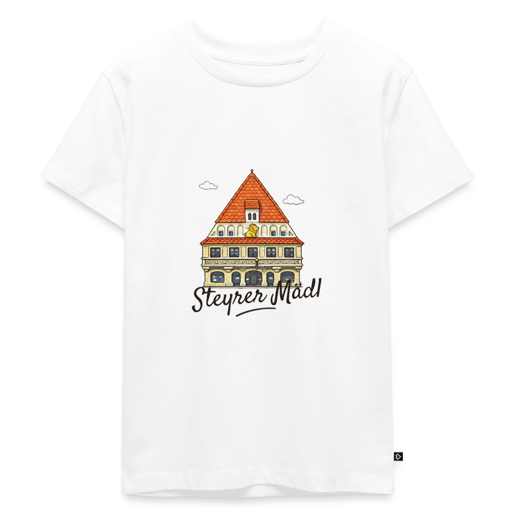 Steyrer Mädl Kinder Premium T-Shirt weiß - Weiß