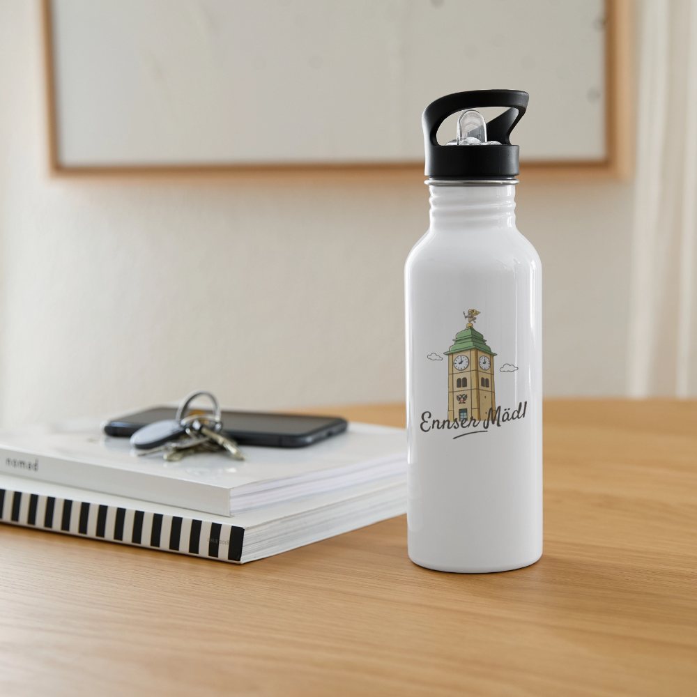 Ennser Mädl Trinkflasche - white