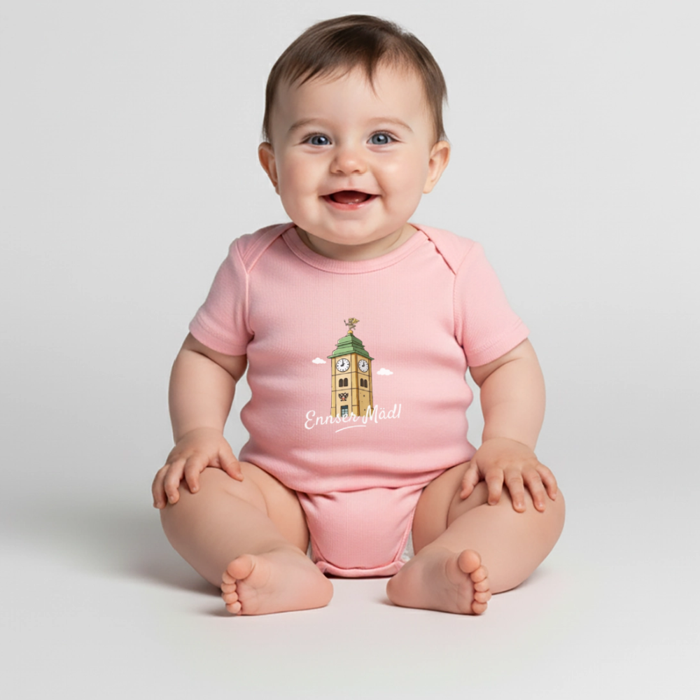 Ennser Mädl Baby-Body rosa - rose