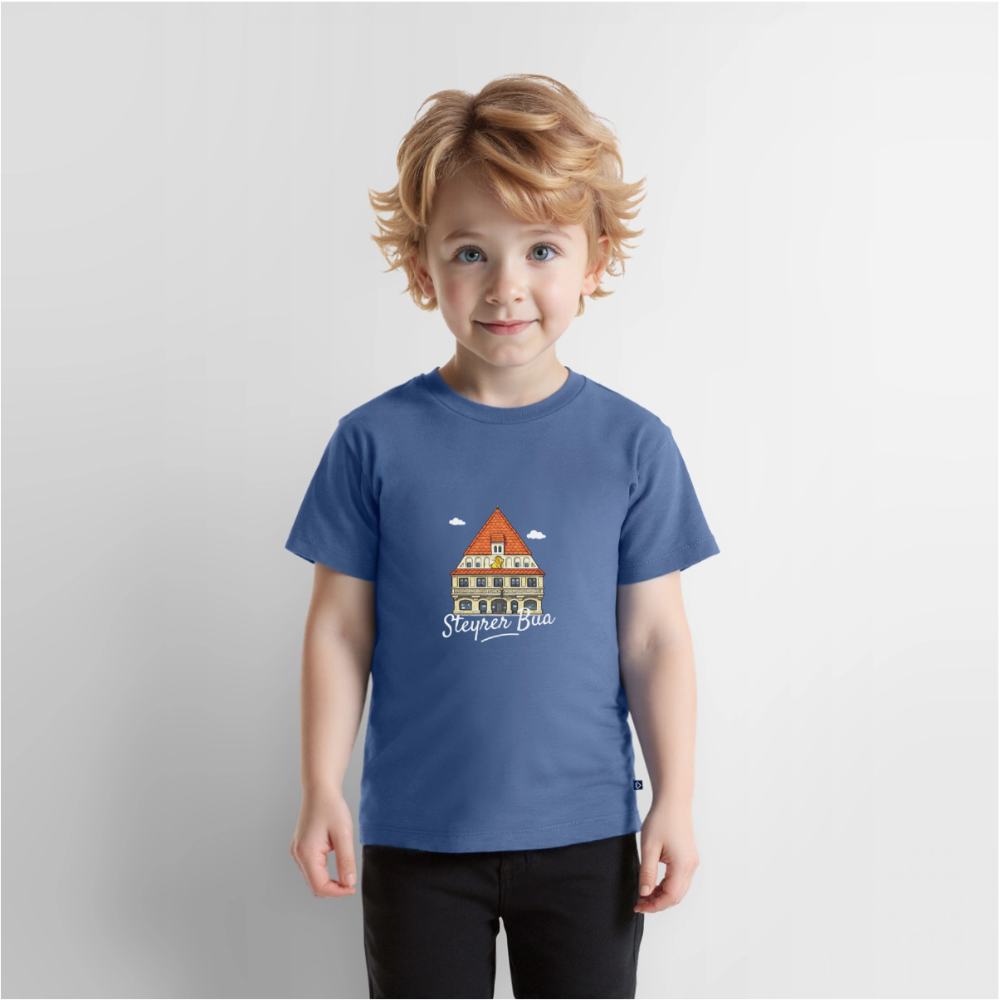 Steyrer Bua Kinder Premium T-Shirt blau - Taubenblau