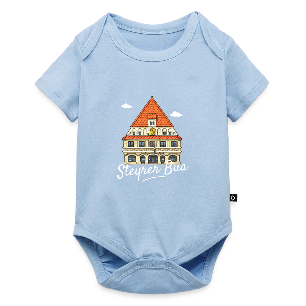 Steyrer Bua Baby Bio-Kurzarm-Body blau - Hellblau