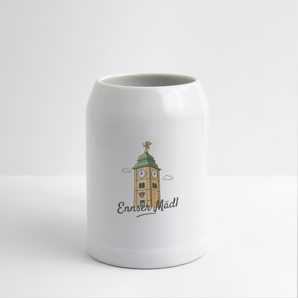 Ennser Mädl Bierkrug - white