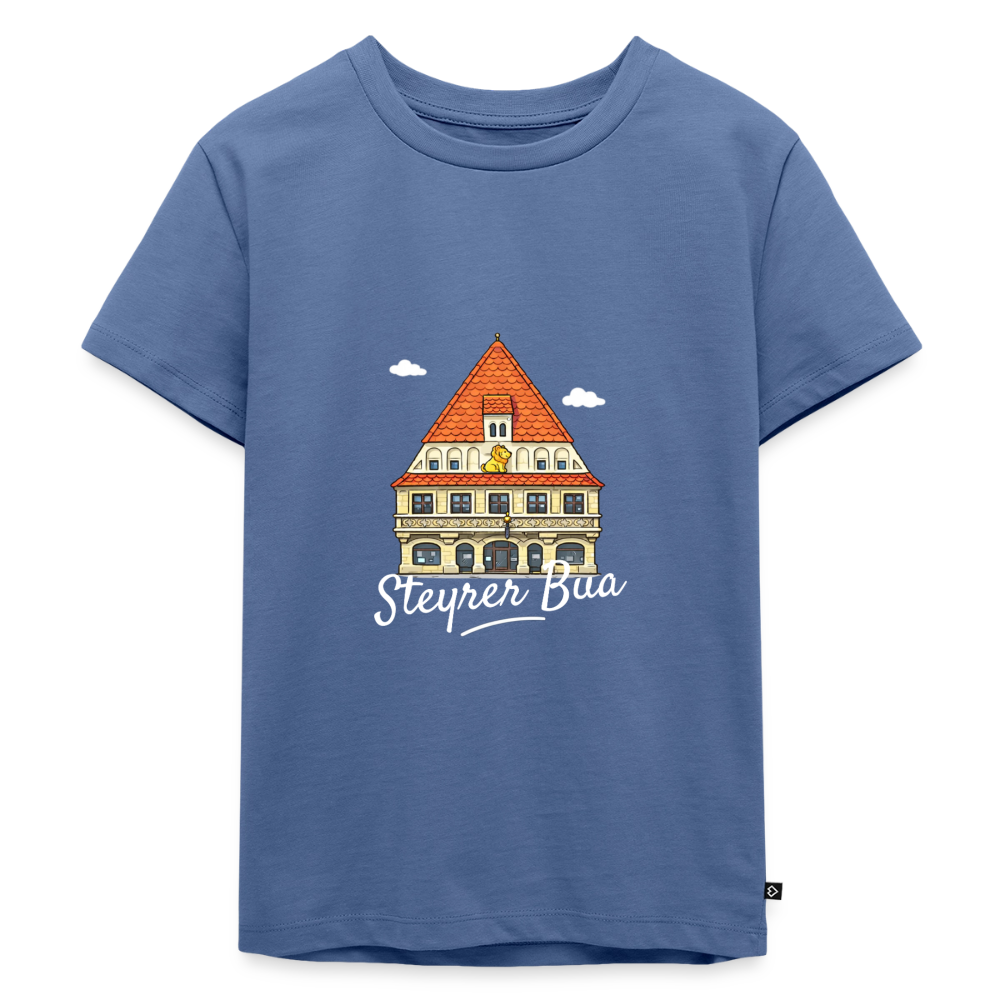 Steyrer Bua Kinder Premium T-Shirt blau - Taubenblau